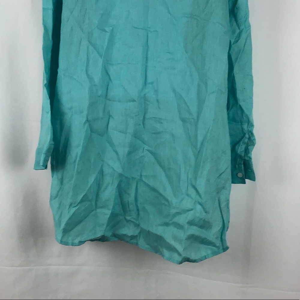 J.Jill Linen Collared Button Front Tunic M - image 6